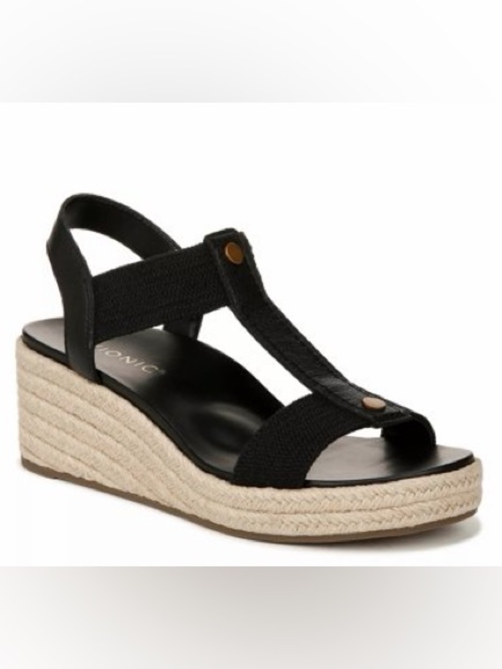 Vionic Calera Espadrille Wedge Sandal Women’s Size 12 Black new without box